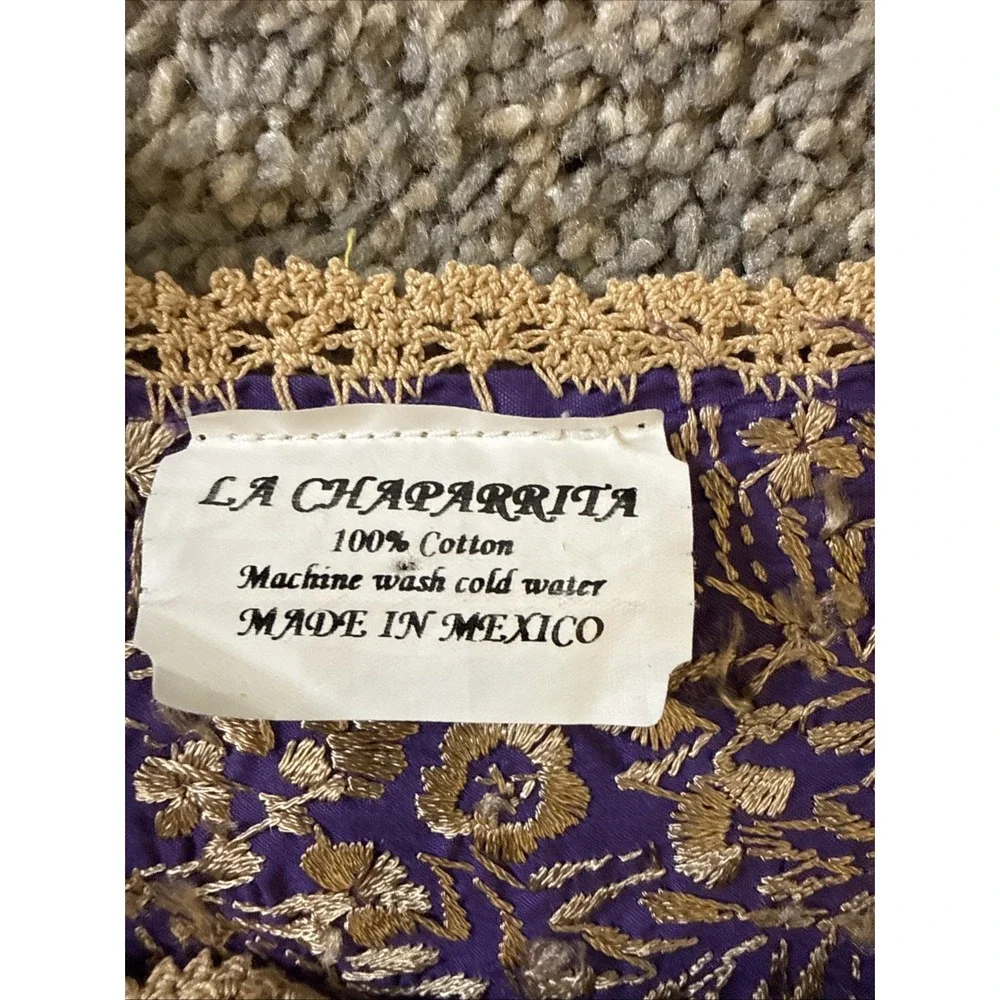 San Antonio Oaxaca Mexican Dress Hand Embroidered Silk Threads